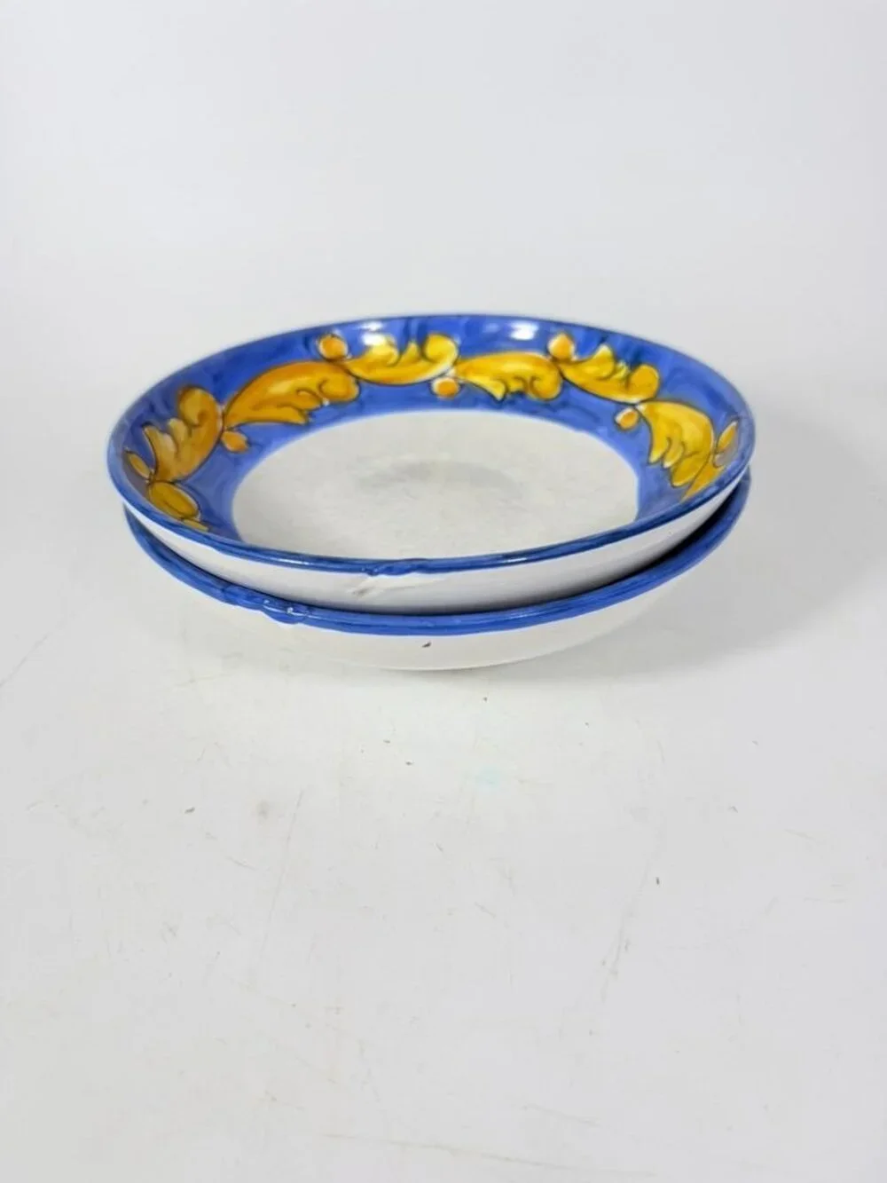 Salad Plate Bowls Set 3 Vietri Solimente Pottery Italian Florentine Replacement